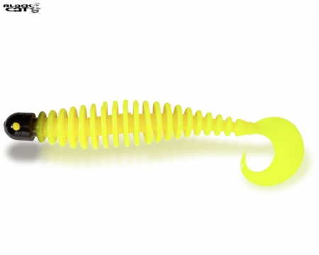 Black Cat Curly Worm 24g 17cm Yellow Zombie