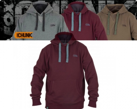 Fox Chunk Ribbed Hoodie Burgund Large*