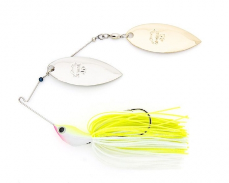 Nories Spinnerbaits Crystal S Power Roll White Chartreuse 21g