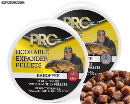 Sonubaits Pro Hookable Expander Pellets Banoffee 6mm