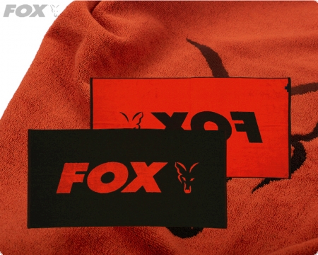 Fox Beach Towel Black Orange