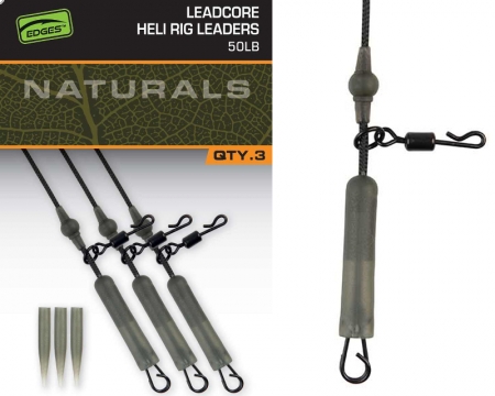 Fox Natural Leadcore Heli Rig Leaders 50lb