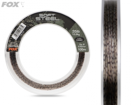 Fox Soft Steel Fleck Camo Leads 35lb 0.50mm 100m