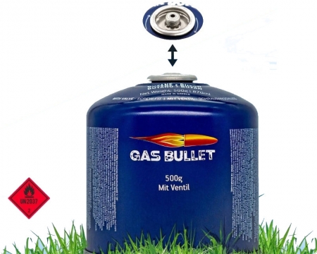 Gaskartusche Butan 500g mit Schraubverschluss