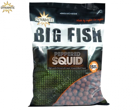 Dynamite Boilies Pepperd Squid 1kg 15mm