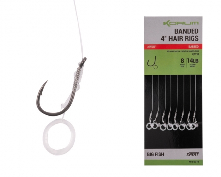 Korum Banded Hair Rigs Barbed 4