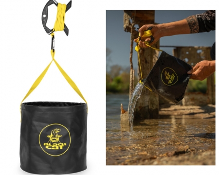 Black Cat Collapsible Water Bucket
