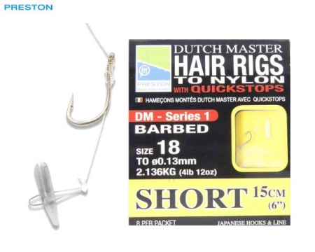 Preston DM Serie 1 Hair Rigs Short 15cm