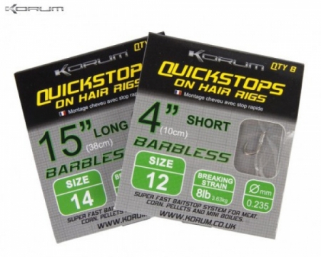 Korum Quickstop On Hair Rigs Barbless