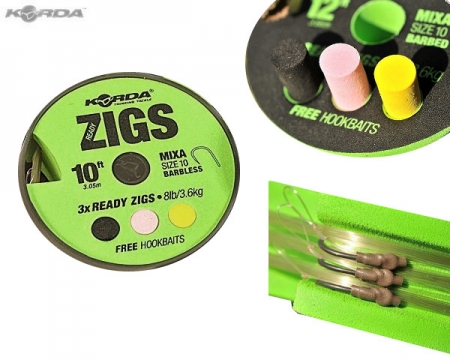 Korda Ready Zigs Barbless Gr.10