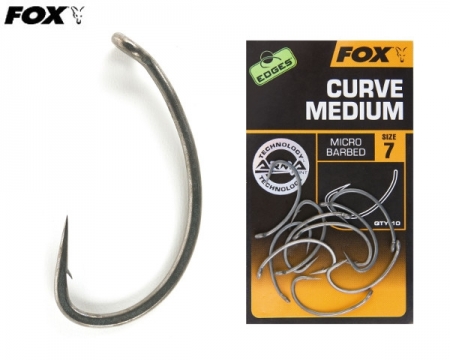 Fox Edges Curve Shank Medium Hook