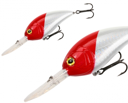 Mikado Wobbler Fishhunter Glimmer 8cm schwimmend - RotWeiss