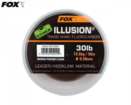 Fox Edges Illusion Leader Trans Khaki 0,50mm 30lb*