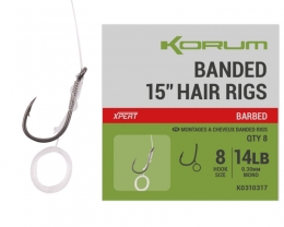Korum Banded Hair Rigs Barbed 15